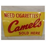 OLD STOCK EMB. CAMELS DEALER SIGN