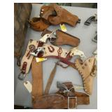 SEV. EARLY CAP PISTOLS/HOLSTERS