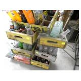 VARIOUS SODA BOTTLES AND CRATES
