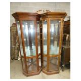 PAIR MATCHIN CURIO CABINETS