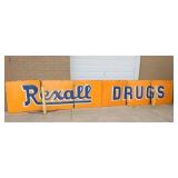 PORC. 6PC. REXALL DRUGS SIGN