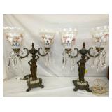PAIR FIGURAL PARLOR LAMPS