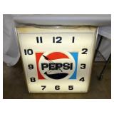 LIGHTUP PEPSI COLA STADIUM CLOCK
