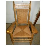 VIEW 2 CLOSEUP OAK ROCKER