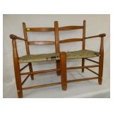 EARLY DOUBLE WAGON CAN BOTTOM CHAIR