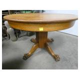 VIEW 3 OAK TABLE W/ CLAW FEET