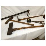 EARLY BLACK SMITH MADE TOOLS/ICE TOOLS