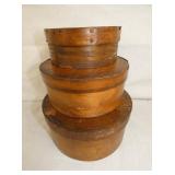 WOODEN NESTING BOWLS W/ LIDS