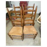 SET 4 LADDER BACK CHAIRS