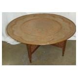 EARLY HANDHAMMERED COPPER TABLE