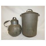 EARLY TIN WARE PITCHER, POT