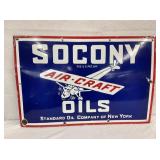 PORC. 30X20 SOCONY AIR CRAFT OILS SIGN