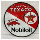 27IN DS PORC.TEXACO MOBILOIL