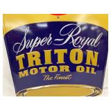 CLOSEUP EMB. TRITON 76 OIL CAN SIGN