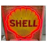 48IN PORC. CLAM SHELL NEON SIGN