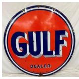 PORC. 5 1/2FT. GULF DEALER SIGN