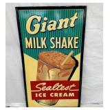 32X56 EMB. GIANT MILK SHAKE SIGN