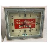 SEALTEST MILK NEON CLOCK 18X19