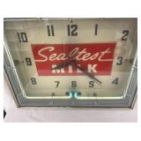 CLOSEUP SEALTEST NEON CLOCK