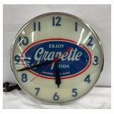 15IN GRAPETTE PAM LIGHTUP CLOCK "ENJOY"