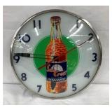 15IN SUN CREST LIGHTUP CLOCK W/ BOTTLE