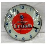 15IN ORANGE CRUSH LIGHTUP CLOCK