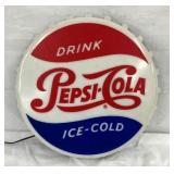 RARE 17IN DRINK PEPSI COLA CAP LIGHTUP