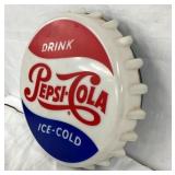 SIDE VIEW PEPSI LIGHTUP CAP SIGN