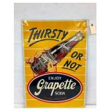 19X27 EMB. GRAPETTE THIRSTY SIGN