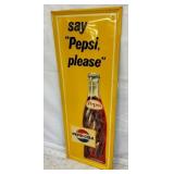 EMB. VERTICAL PEPSI SIGN 17X47