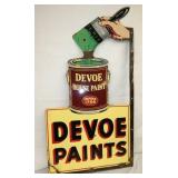 PORC. DEVOL PAINTS DIE CUT FLANGE SIGN