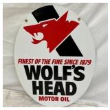 23X30 WOLFS HEAD MOTOR OIL SIGN