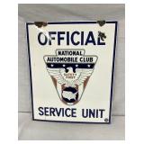 PORC. OFFICAL SERVICE UNIT SIGN