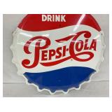 DIECUT PEPSI COLA CAP SIGN