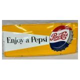 PORC. "ENJOY" PEPSI COLA SIGN W/ CAP