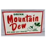 1965 DRINK MOUNTAIN DEW SIGN W/ WILLIE