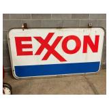 SIDE 2 PORC. EXXON SIGN W/ FRAME