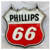 EMB.PHILLIPS 66 SHIELD CAN SIGN 50X54