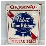 UNUSUAL IN PORC. PABST BLUE RIBBON SIGN