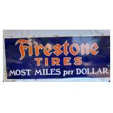 48IN PORC. FIRESTONE TIRES SIGN