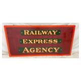 3PC. RAILWAY EXPRESS AGENCY SIGN