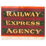 3PC. RAILWAY EXPRESS AGENCY SIGN