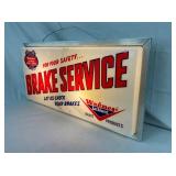 RIGHTSIDE LIGHTED BRAKE SERVICE SIGN