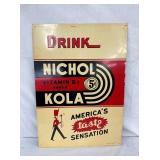 1941 NICHOL KOLA DRINK SIGN W/ SOLDIER