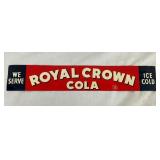 EMB. ROYAL CROWN COLA TACKER SIGN