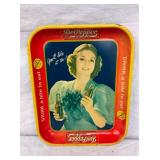 1939 DR. PEPPER TRAY W/ LADY