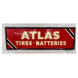 EMB. 1938 ATLAS TIRE/BATTERIES SIGN