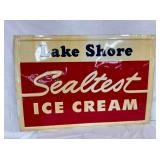 EMB. LAKE SHORE SEALTEST ICE CREAM SIGN