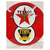 30IN PORC. TEXACO ETHYL EIGHT BALL SIGN