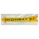 PORC.HIGHWAY 87 ARROW SIGN